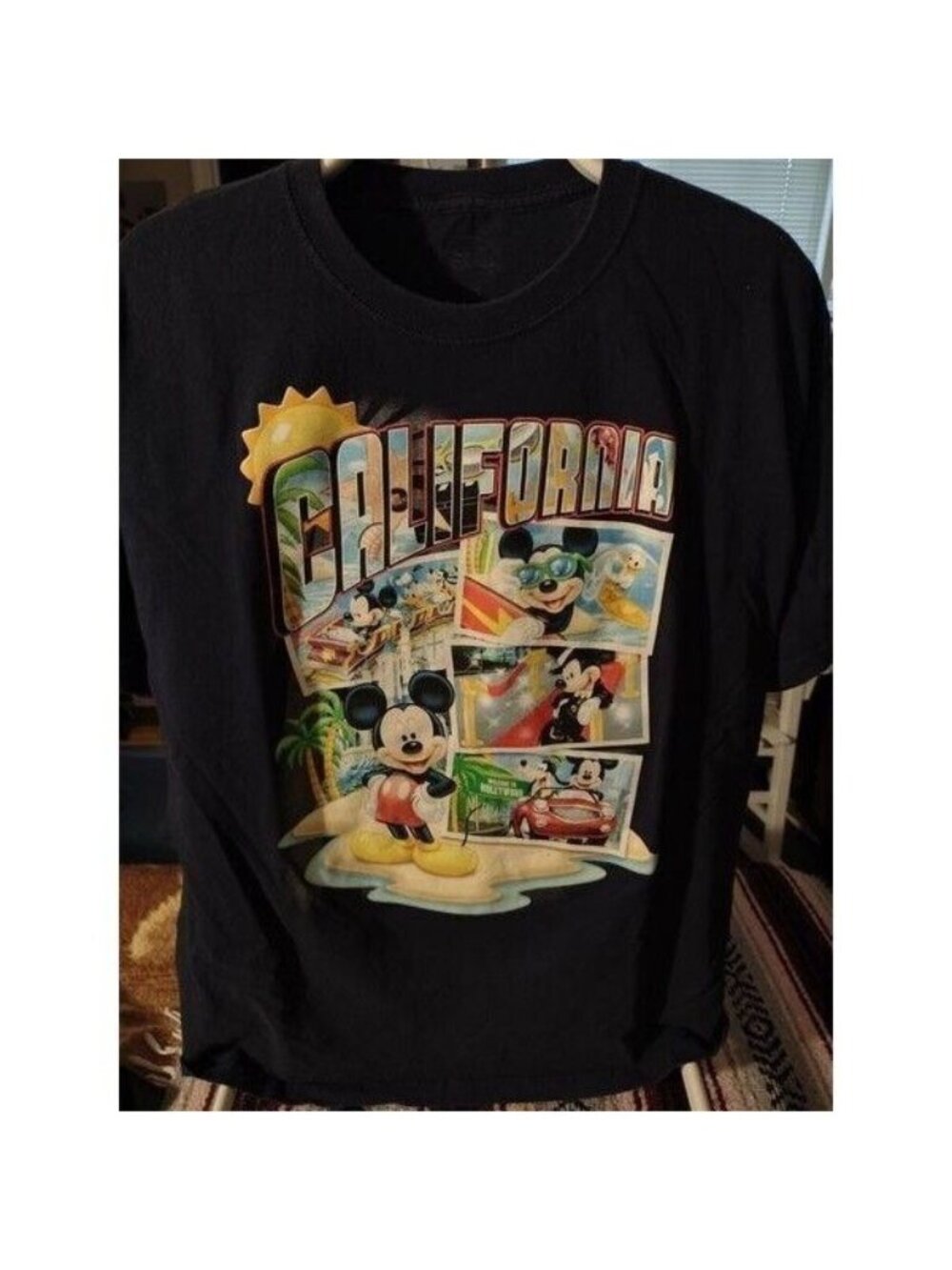 Disney California - Mickey Mouse Black T-Shirt - XL